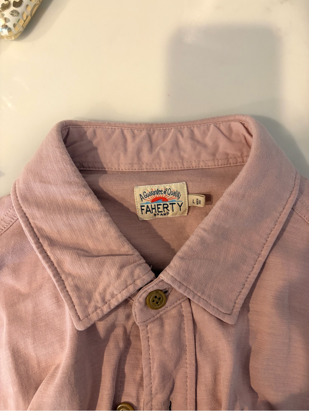 Faherty Blush Button-Down